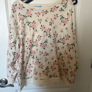 Floral Cream and Pink Sweatshirt by Draper James